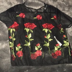 Floral Mesh Crop🍾